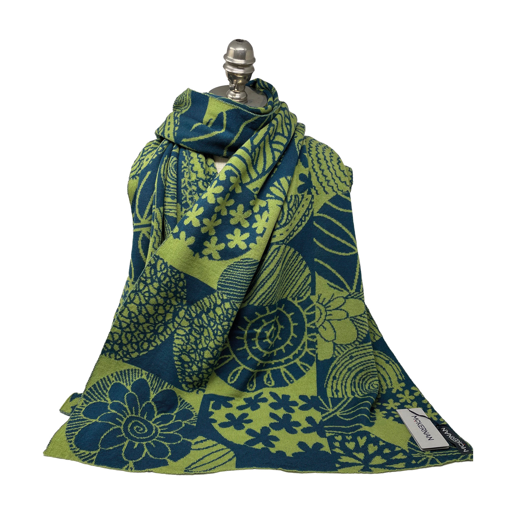 McKernan Schal "GRACIE" SEA MOSS,  ca.50 x 200 cm , 100 % Wolle , Feine Wolle  