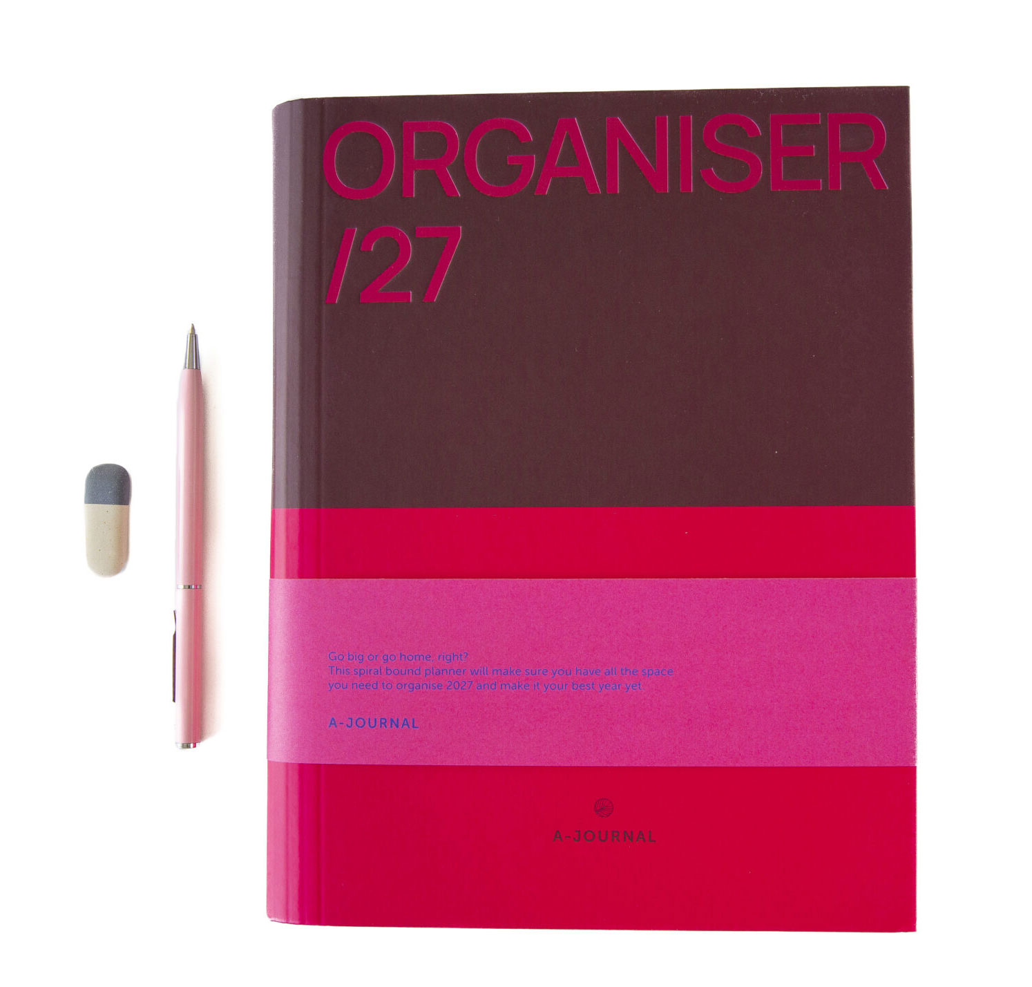 A-Journal A-Journal Diary Spiral - Organiser 2027 - Bordeaux Pink, Kalender 2027
