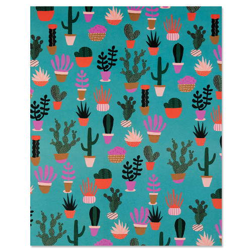 Geschenkpapier - Naomi Wilkinson" Kaktus" , ca. 50 x 70 cm