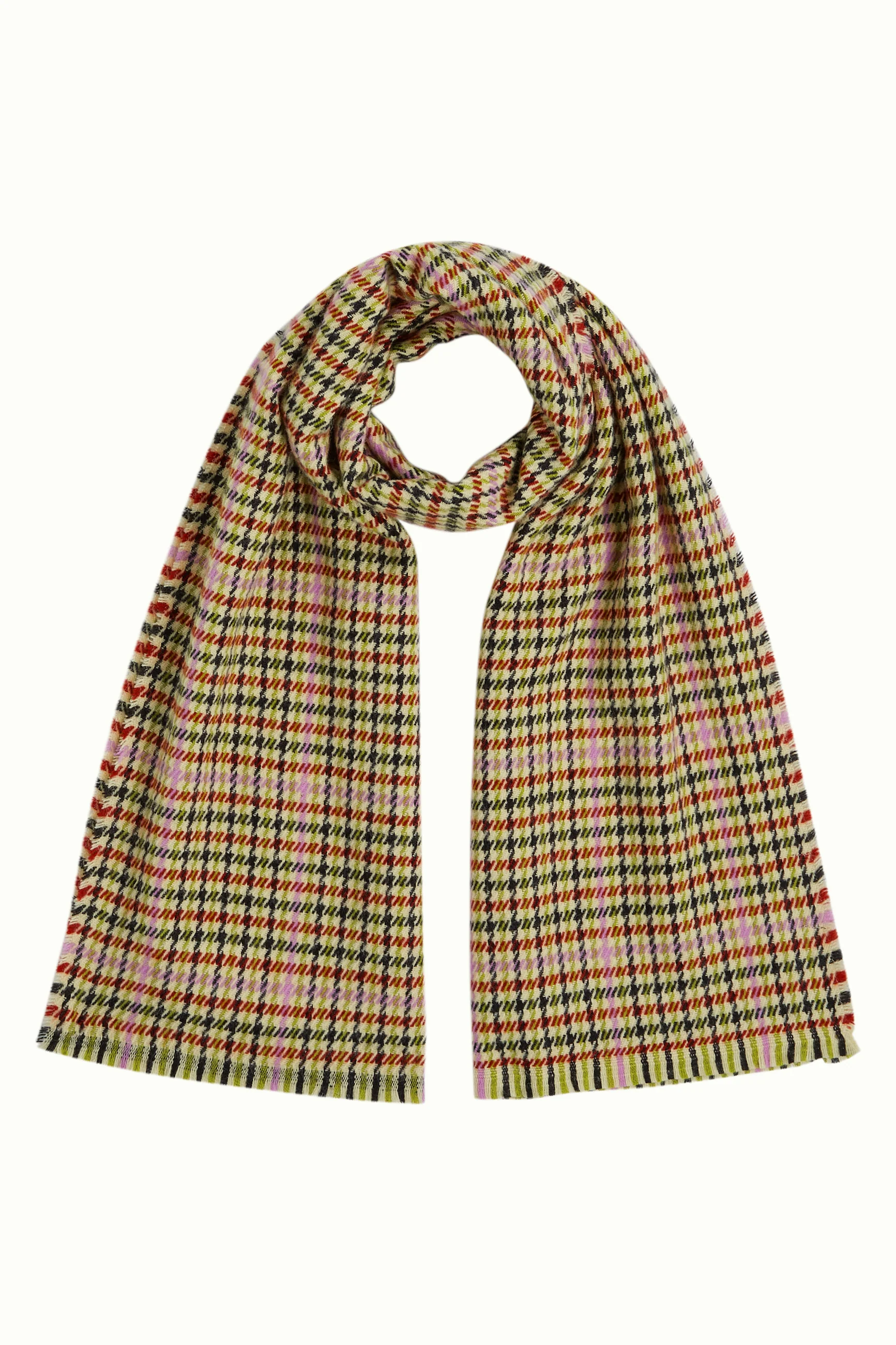 King Louie Schal Houndstooth Scarf, Farbe Spicy Brown