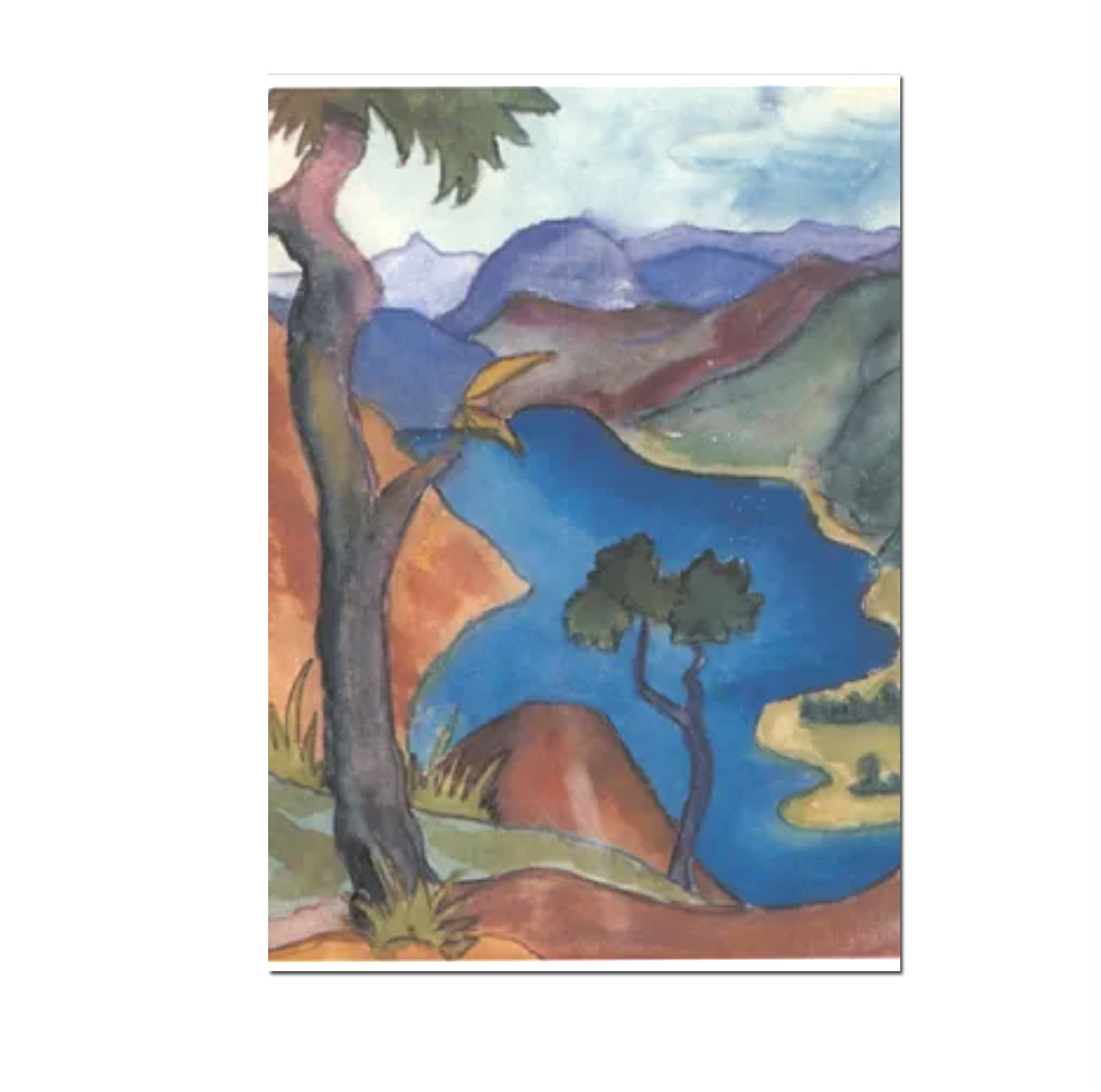 Doppelkarte  "Blick nach Italien, 1924" von Hermann Hesse