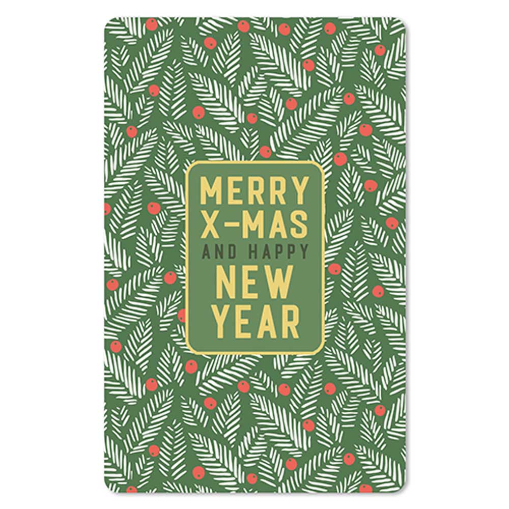 Lunacard Postkarte Weihnachten Merry X-Mas and happy new year
