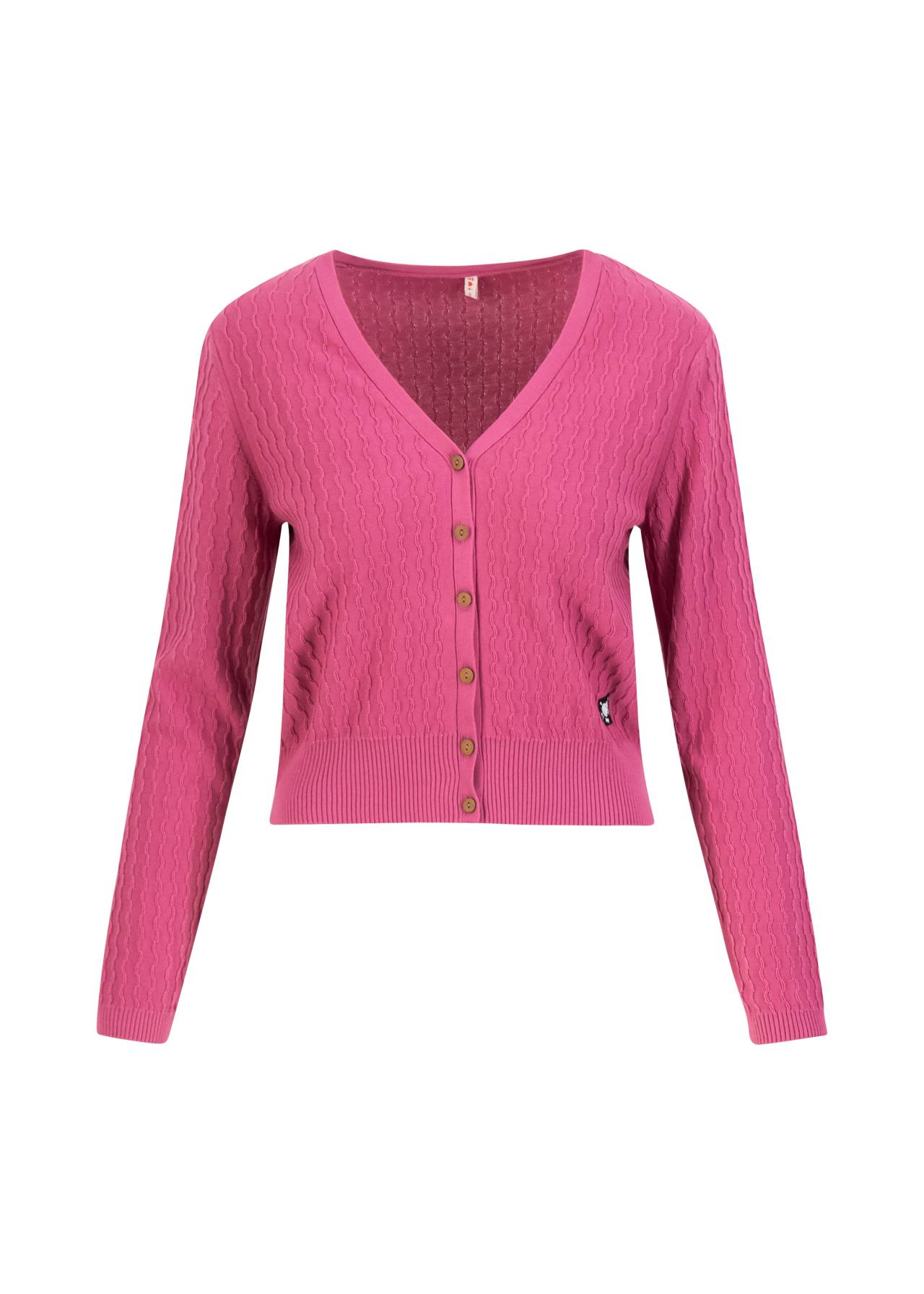 Blutsgeschwister Cardigan Save the World, folklore pink knit