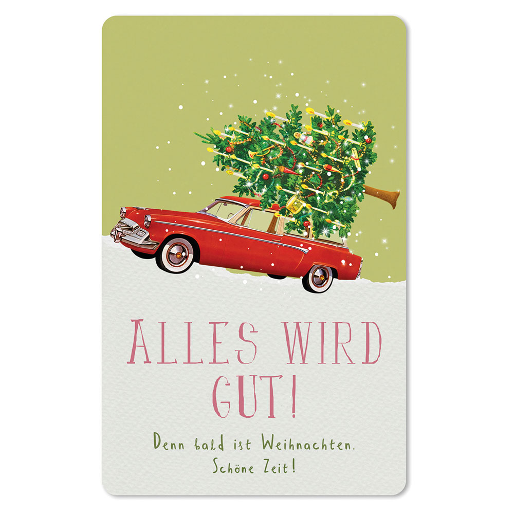 Lunacard Postkarte Weihnachten Alles wird gut
