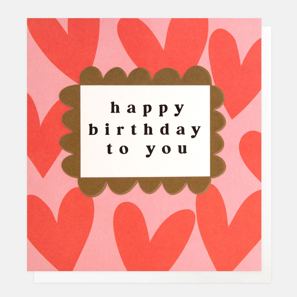 Caroline Gardner Doppelkarte "happy birthday to you" Geburtstagskarte, LOT009