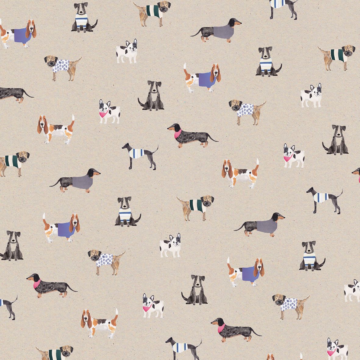 Geschenkpapier Hunde , ca. 50 x 70 cm    