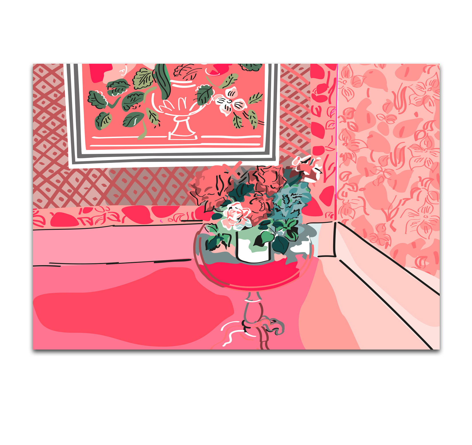 % Postkarte Trente ans ou la vie en rose - Dufy neon,  museum art