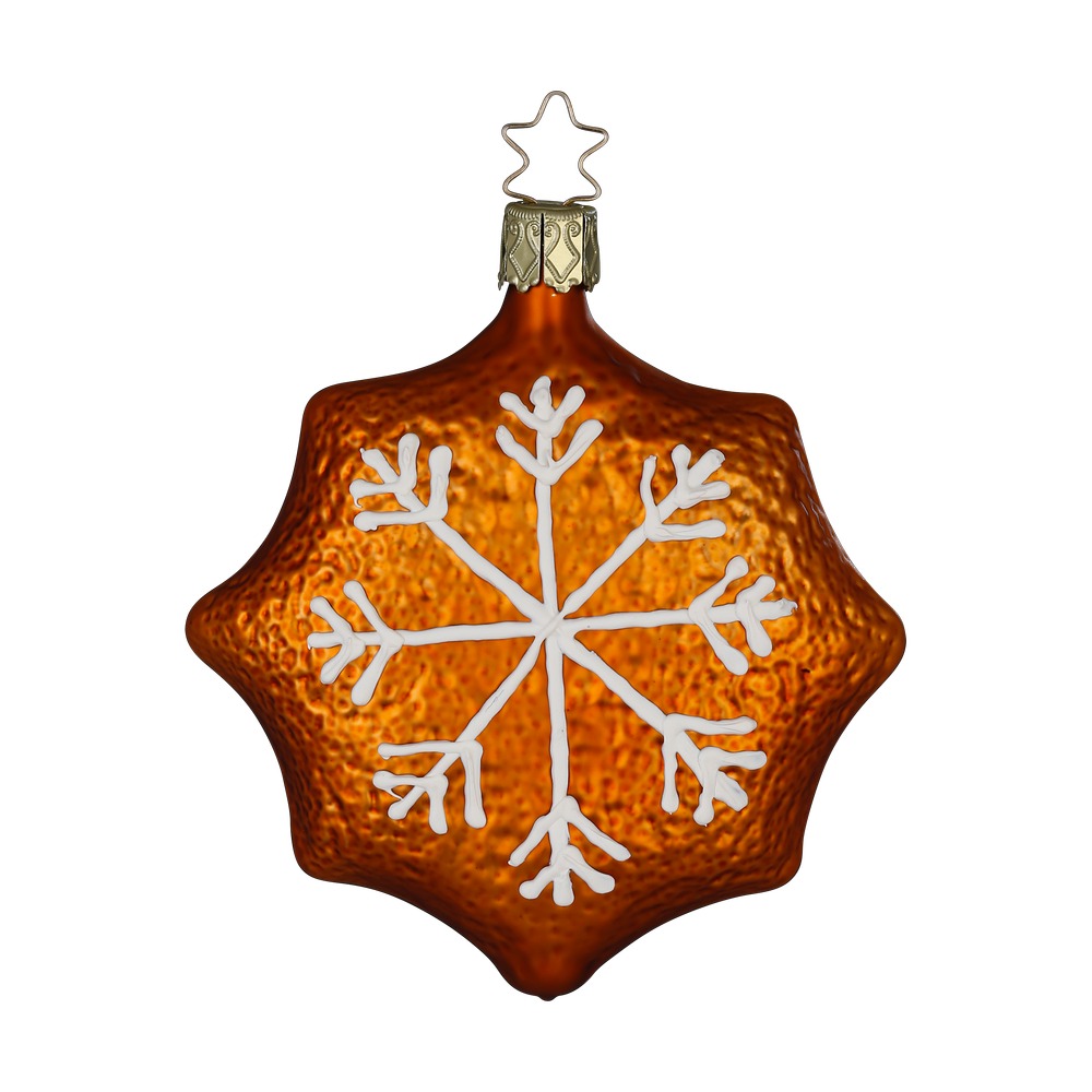 Inge Glas Lebkuchenstern, Weihnachtsbäckerei, Christbaumkugel, ca. 9 cm, Glas