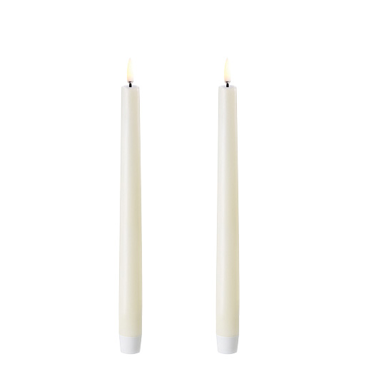Piffany Copenhagen – UYUNI LIGHTING LED Stabkerze Ivory 2-er Set, ca. 2,3 x 25,5 cm   