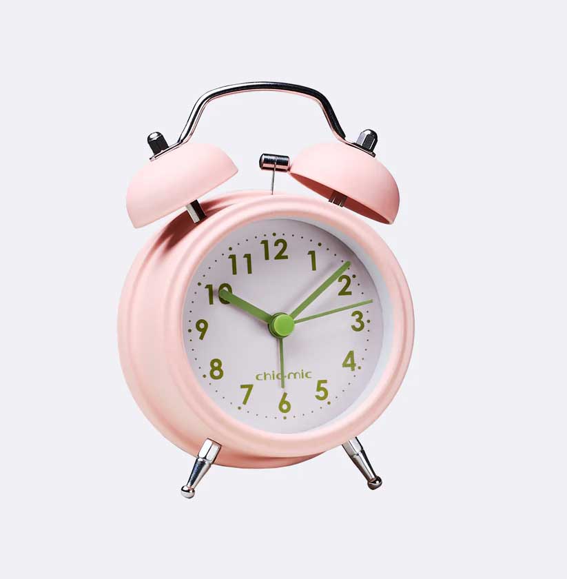 Wecker Retro, Rosa, mit Licht & Glockenalarm, alarm clock sweet dreams, Uhr