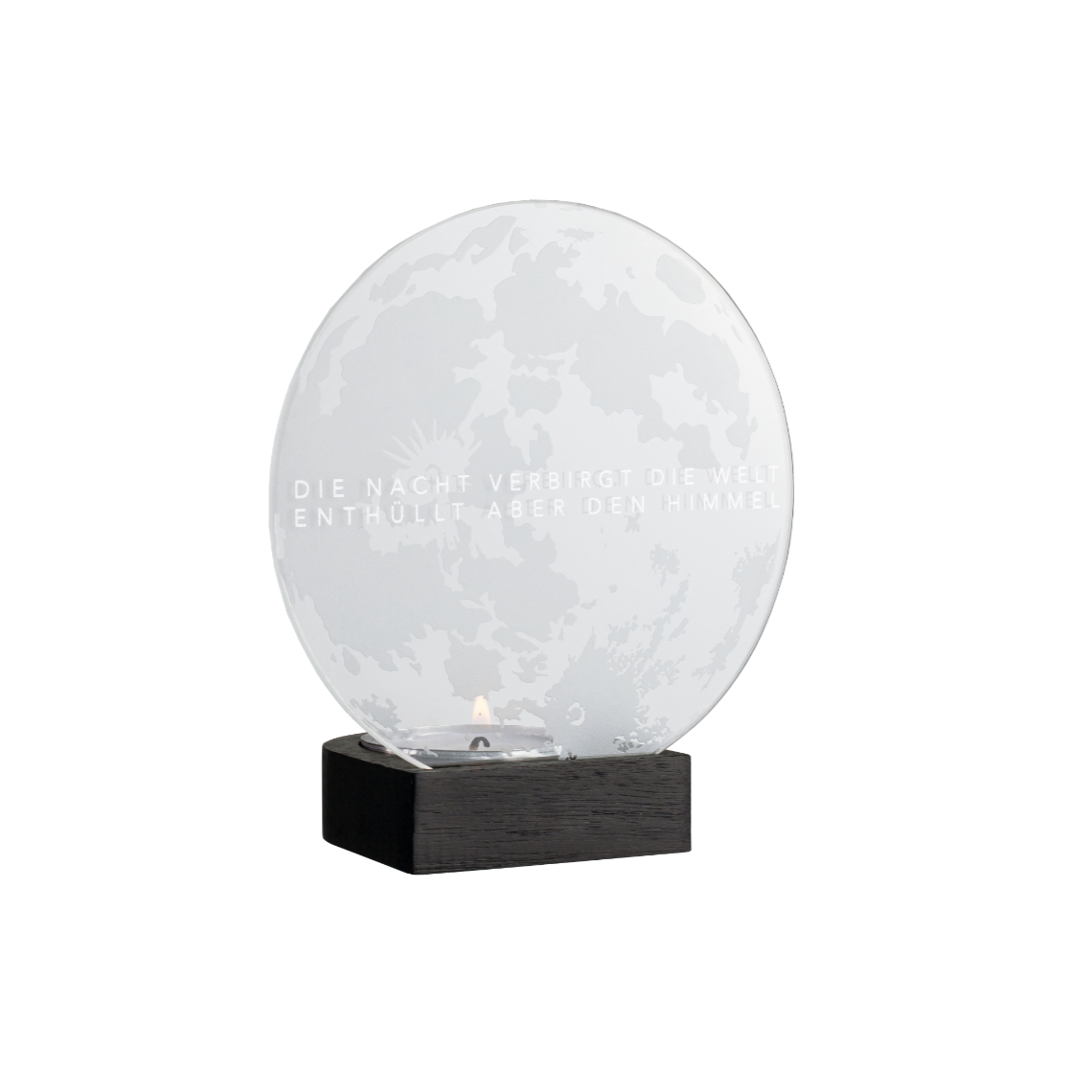 % Räder Mondnacht Glaspoesie Die Nacht , Höhe 17 cm, Ø 15 cm