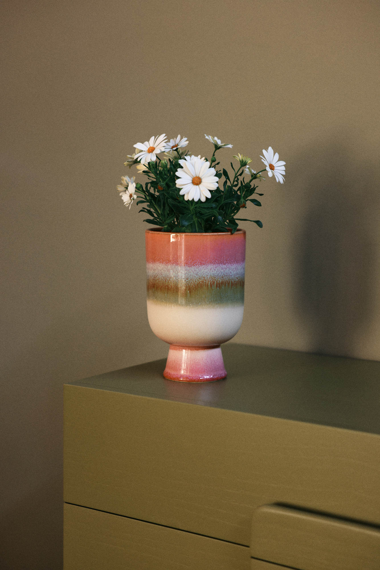 HKliving Retro flower pot rosefield,  ca. 19,5 cm