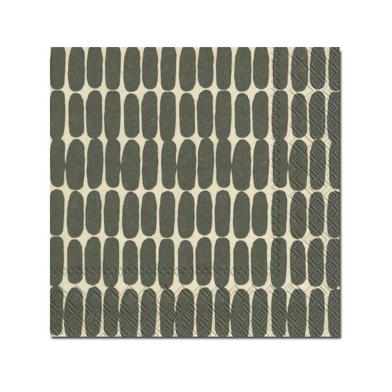 MARIMEKKO Papierservietten ALKU LINEN GREEN  , 25 x 25 cm, Cocktailservietten von IHR 