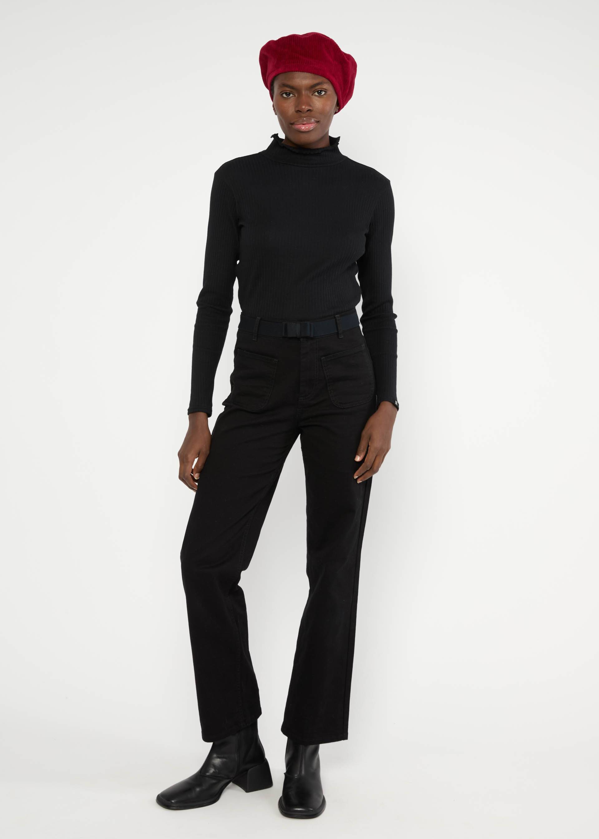 % Blutsgeschwister Mütze Beret d'amour, Cord,  fine needle red