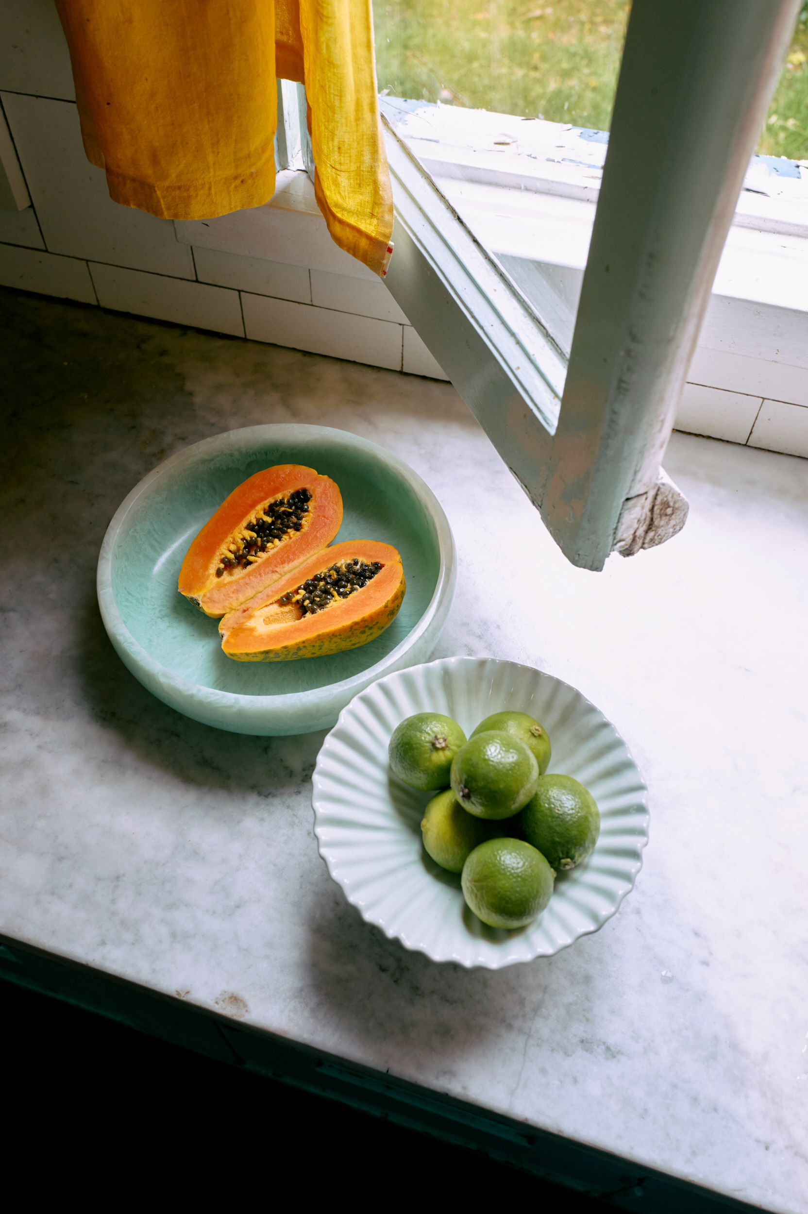 HKliving Salatschüssel/Salad bowl, mint, D. ca. 26 cm, Kunstharz