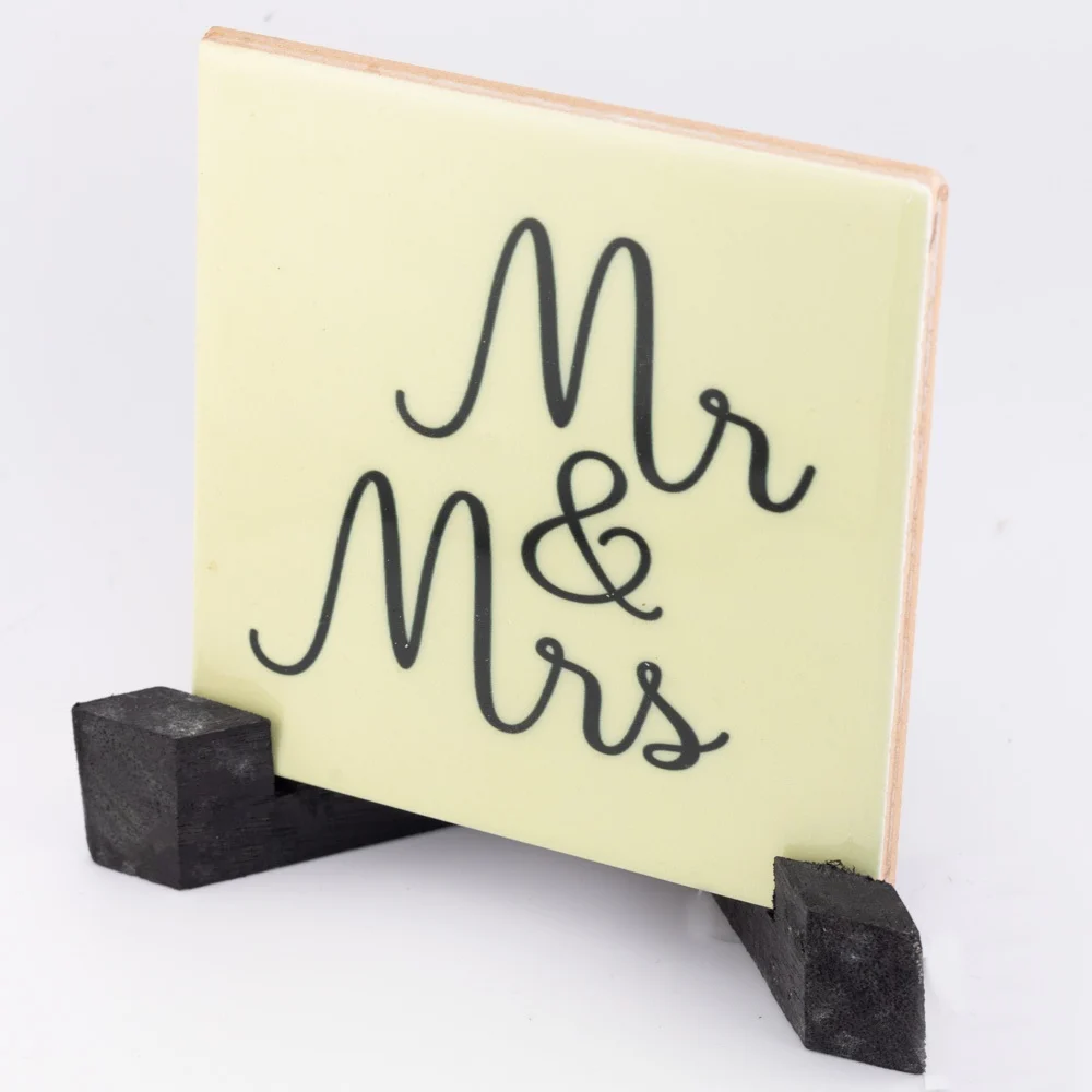 Kachel "mr & mrs"...freche kleine Geschenkidee!  