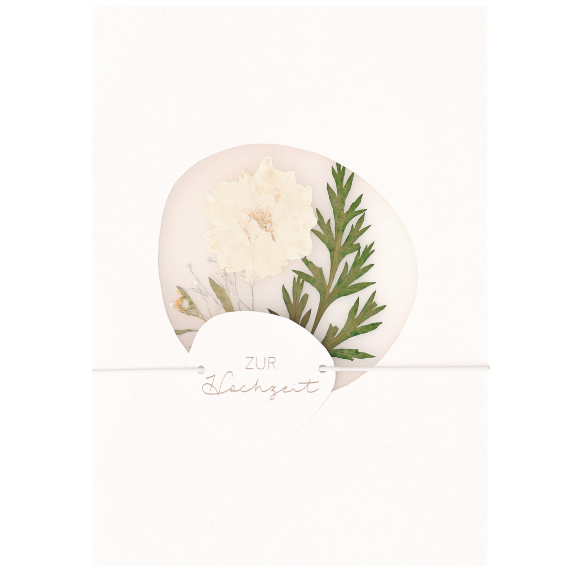 Räder Trockenblumenkarte "Zur Hochzeit", Hochzeitskarte von Räder