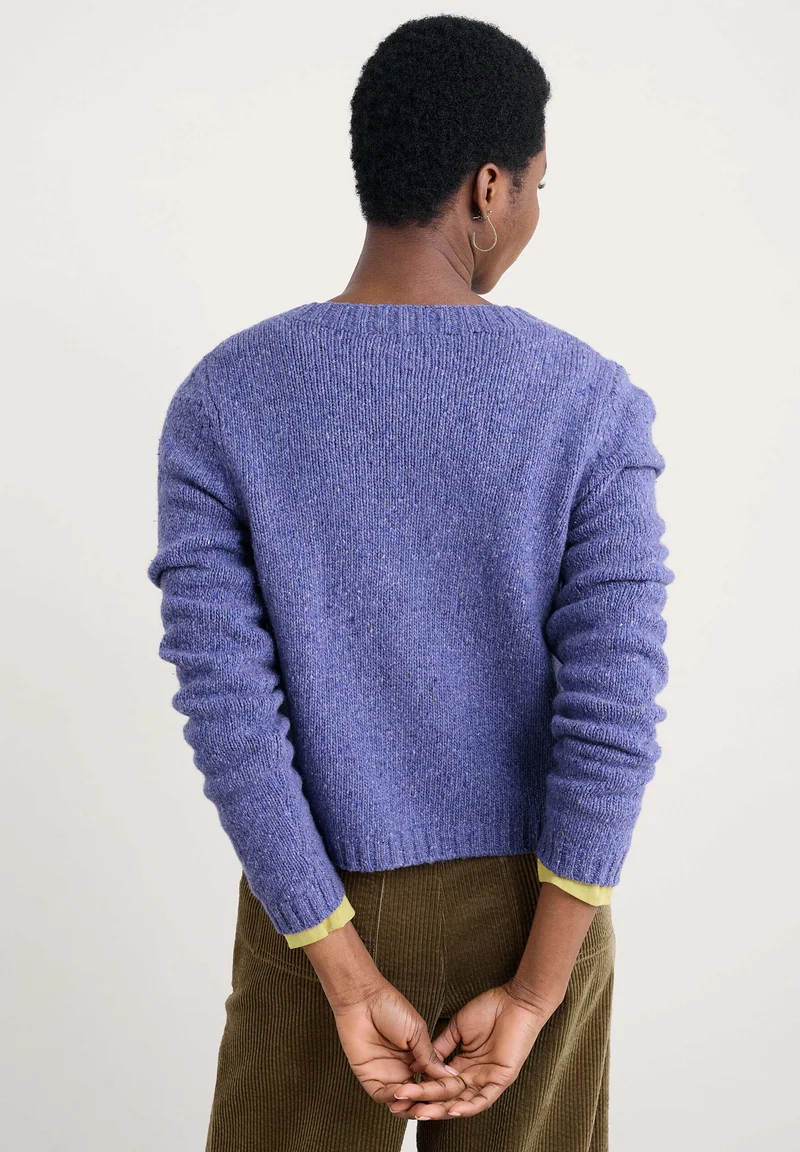 % SEASALT CORNWALL Strickjacke Dawson Pick Cardigan Merino, Farbe: Bilberry/ violett