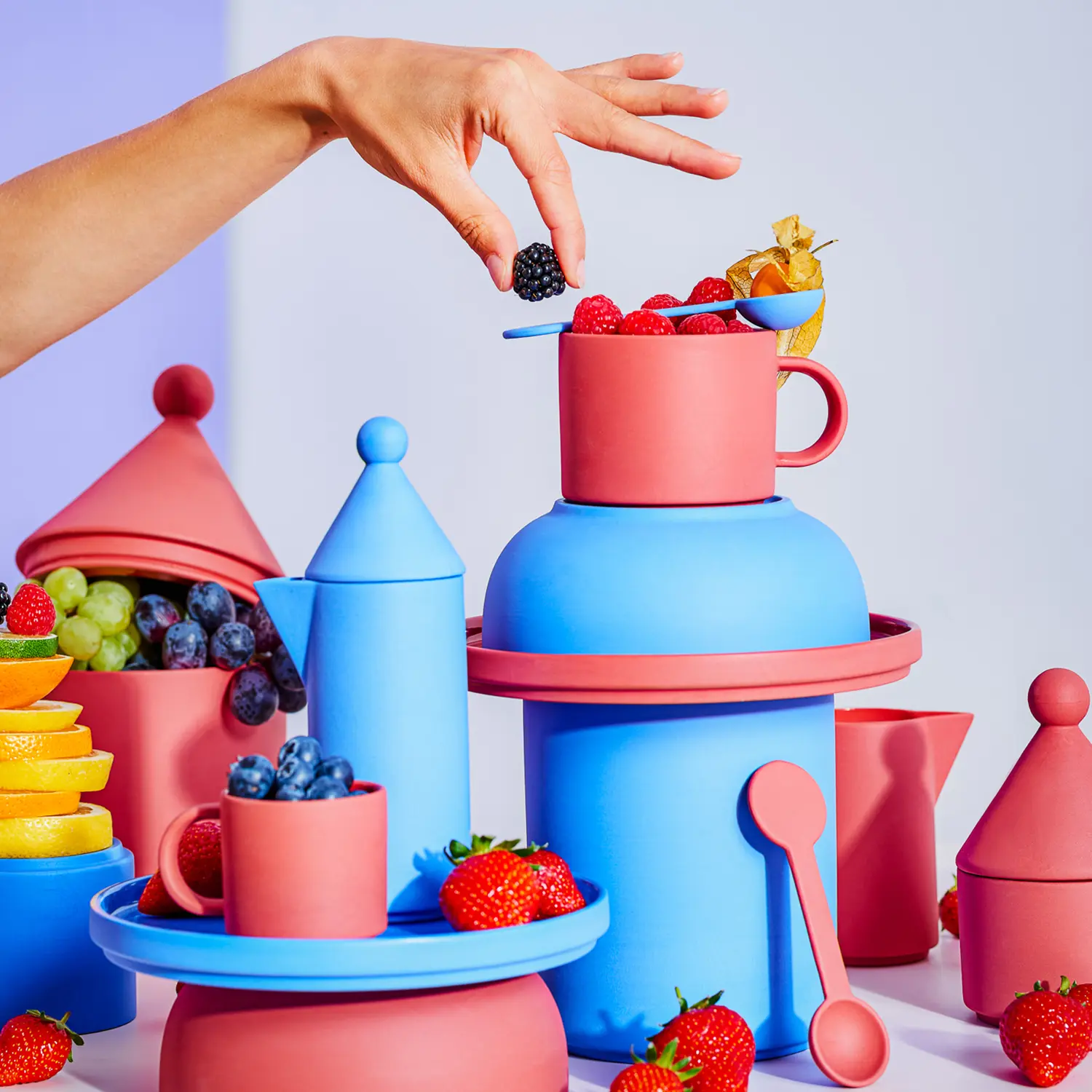 GOOD MOOD Milchkrug klein Porzellan - summer sky, blau, 200 ml 