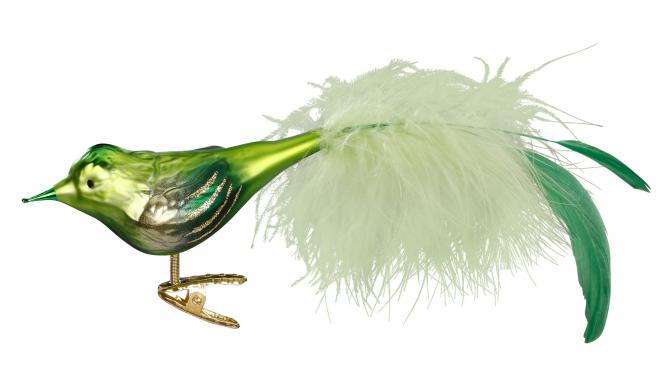 Inge Glas  Vogel , Green Bird, Christbaumschmuck
