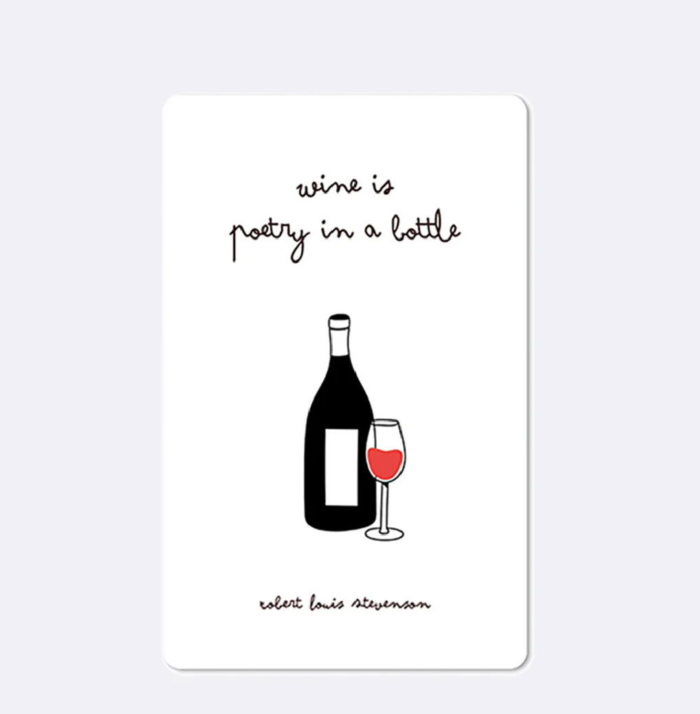 Lunacard Postkarte Wine is poetry in a bottle
