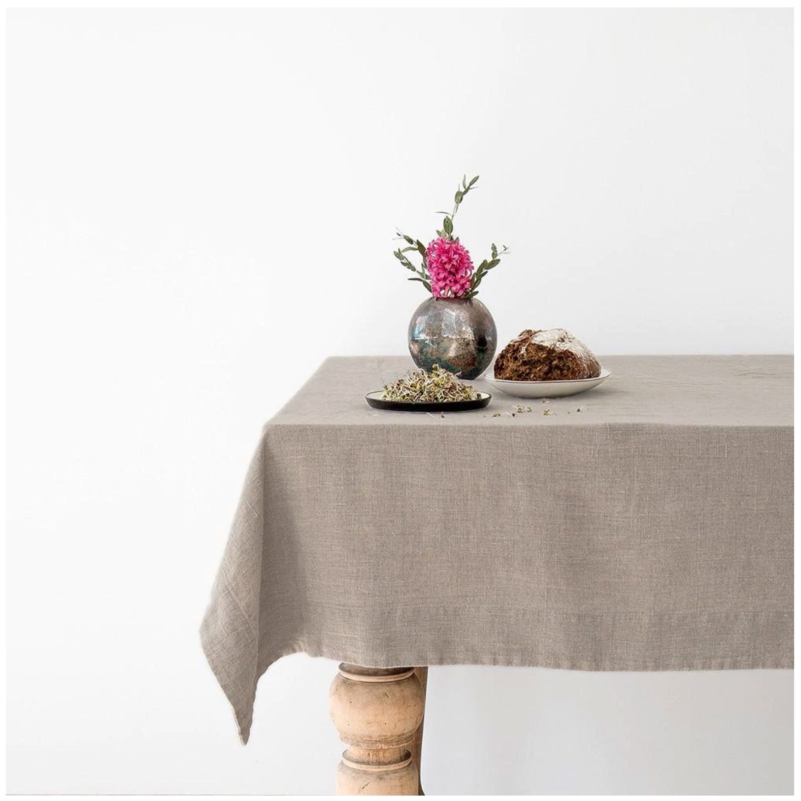 Tischdecke 140 x 300 cm  Leinen Natur von Linen Tales