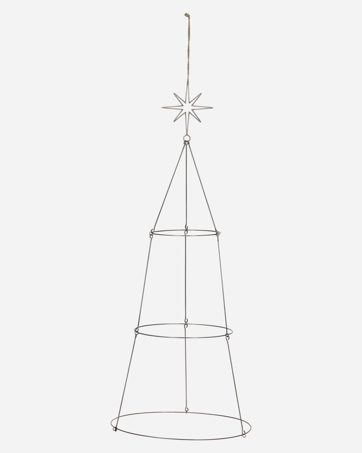 % House doctor XMAS Deko-Ring SHOW, Gunmetal-Grau, ca.50 x 105 cm  