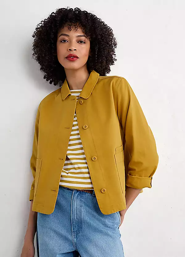 % SEASALT CORNWALL Leichte Sommerjacke Coombe Lane Jacket, Farbe: Chamomile