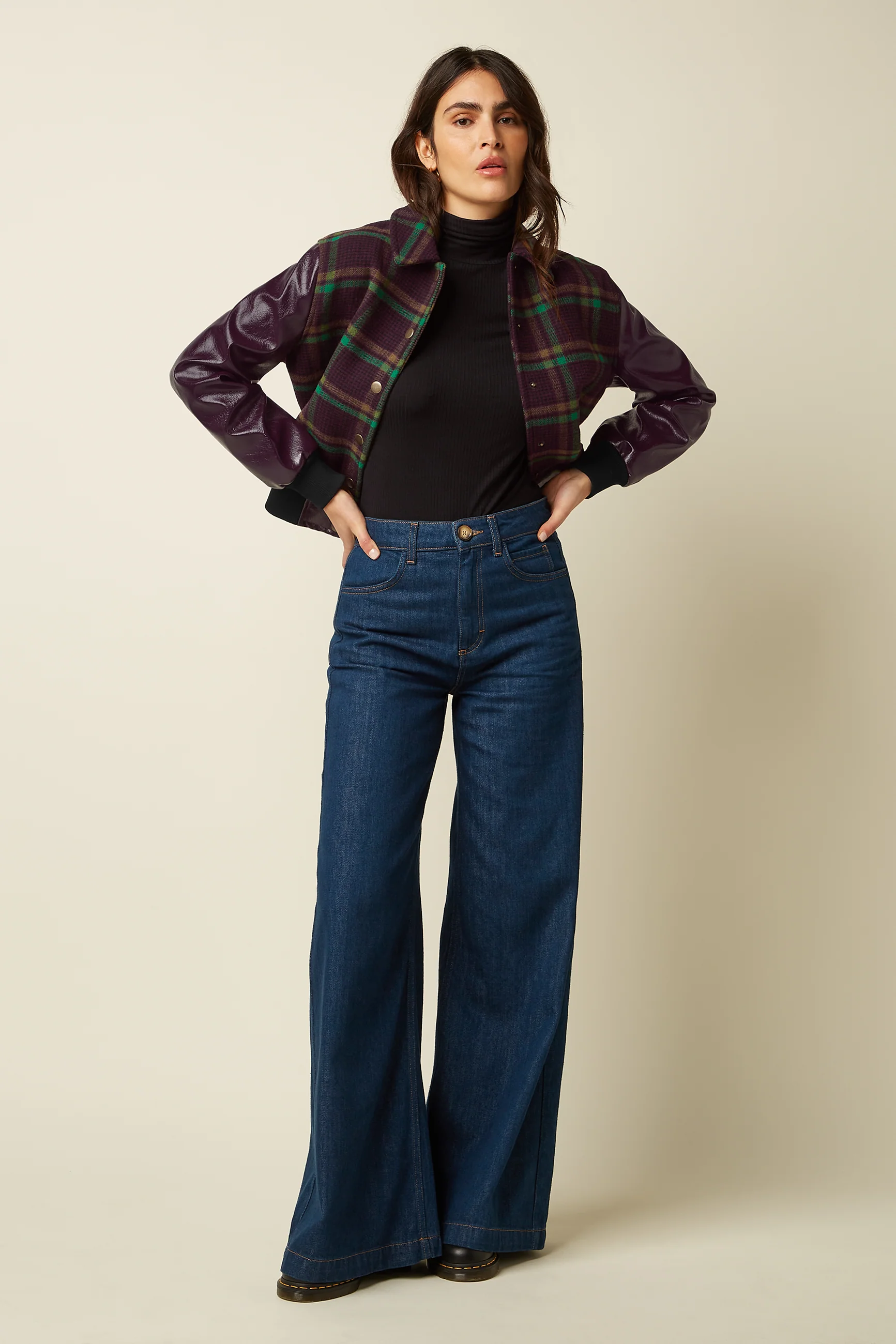 Billie Baseball Jacket Vera Check, Größe 40