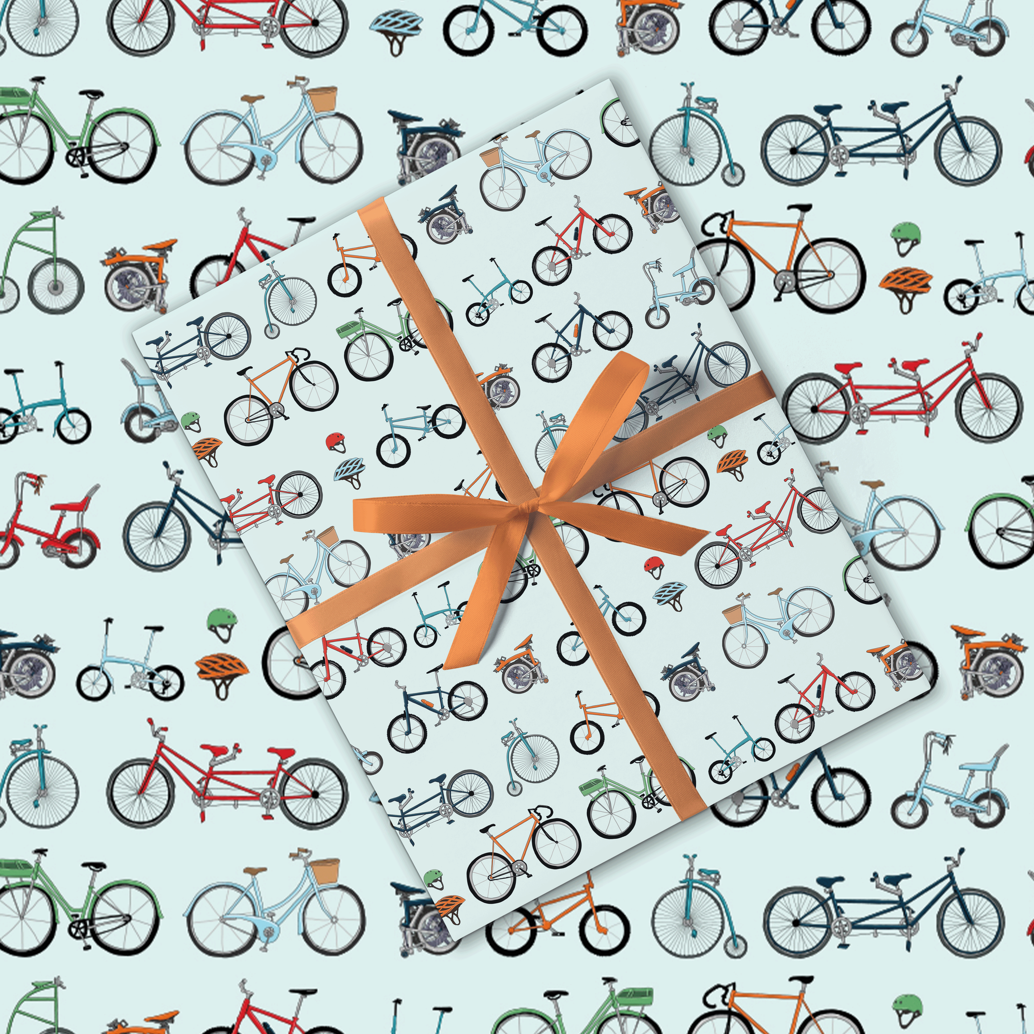 Geschenkpapier Fahrräder / Cycling, ca. 50 x 70 cm  