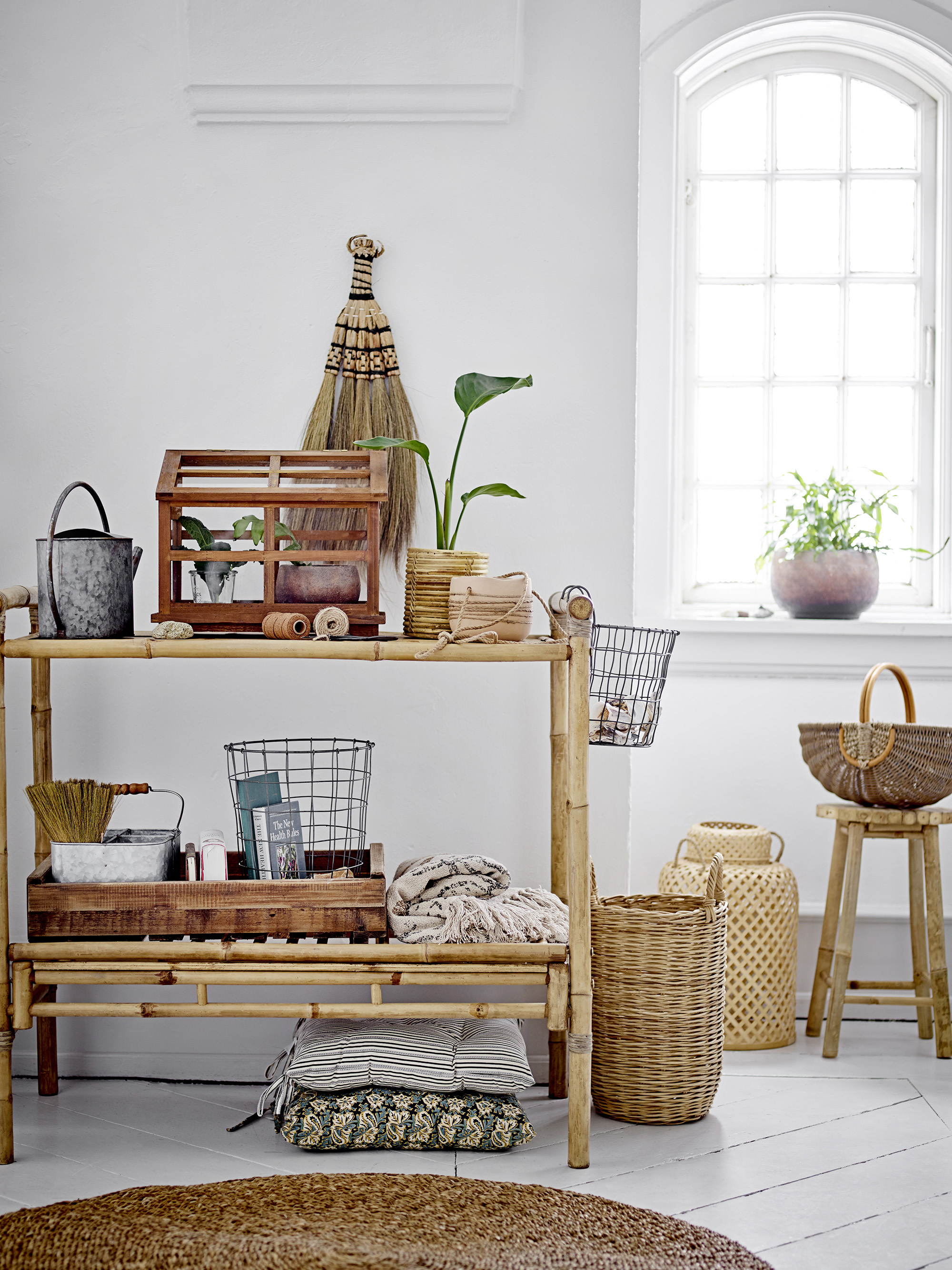 Sede Korb medium, Braun, Rattan von Bloomingville, ca. 27 x 49 cm