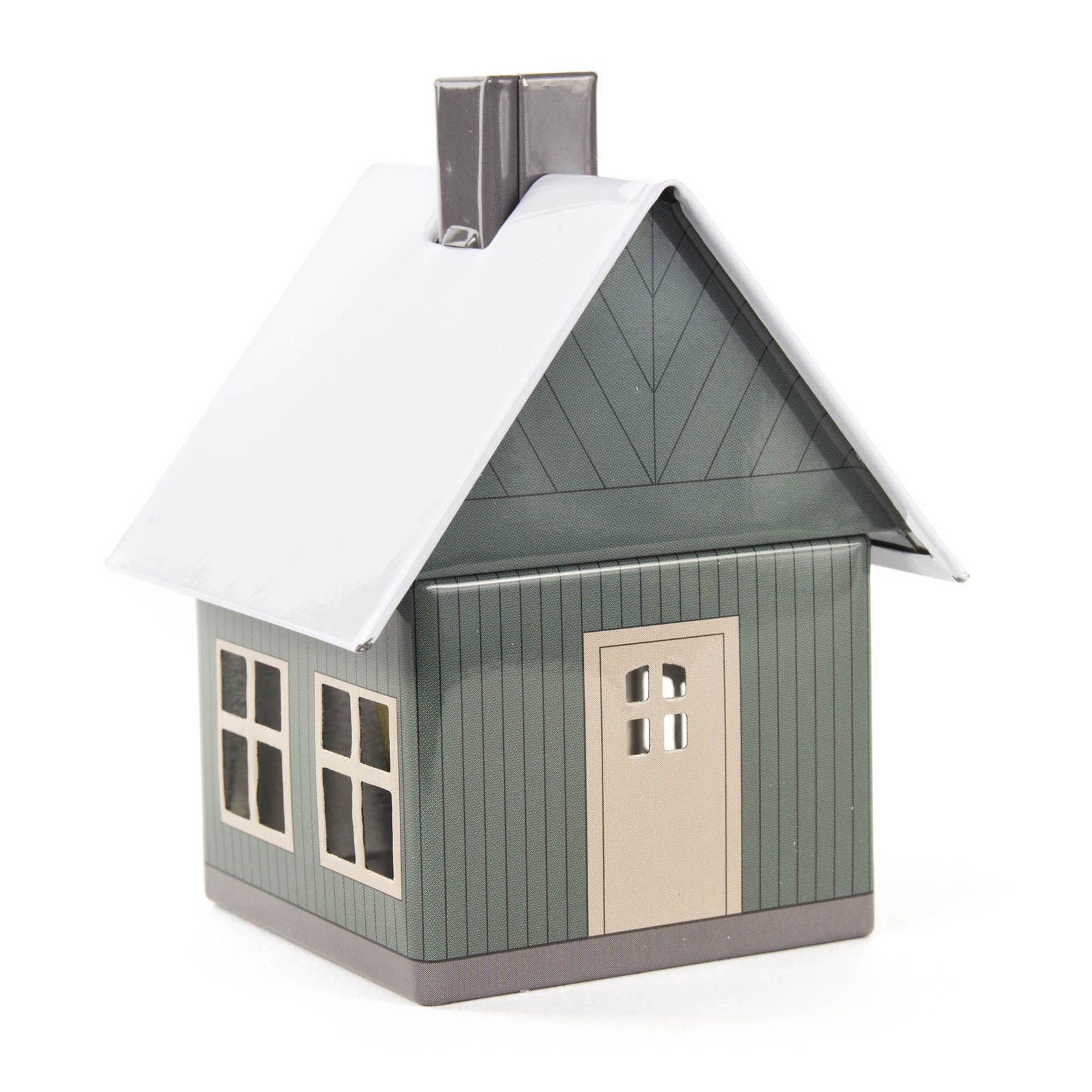 Räucherhaus Metall "Waldhaus" grün aus dem Erzgebirge ♥      