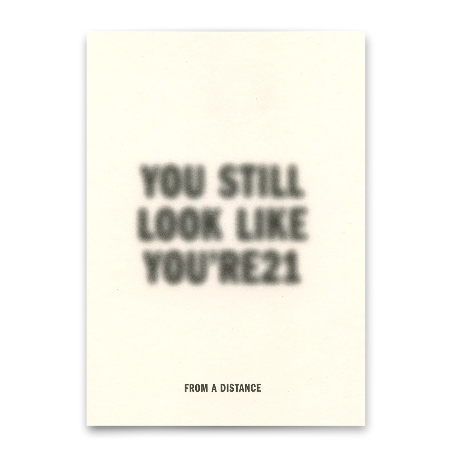 Postkarte "From a Distance Blurred" | Lustige Karte zum Geburtstag von Deli Cards
