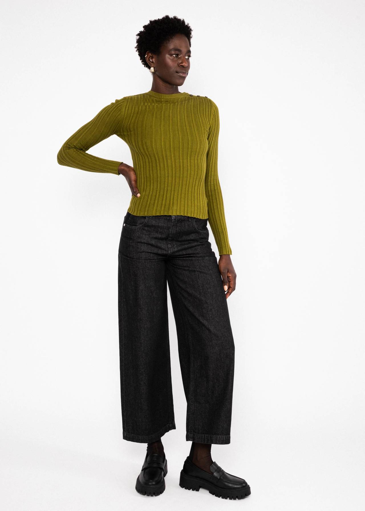 Blutsgeschwister Strickoberteil Jazz & Chill Crew apple juice knit