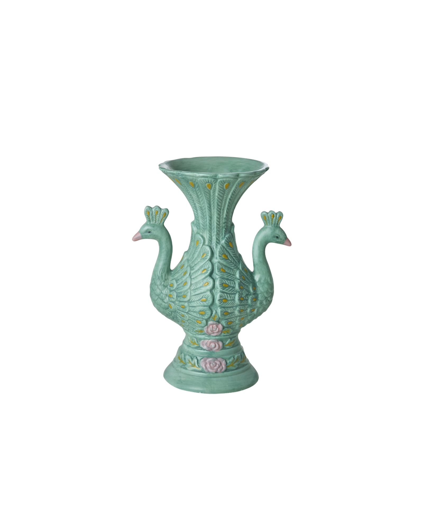 Rice Vase Pfau, Keramik, Grün , Peacock Ceramic Vase - Green, Höhe ca. 20 cm