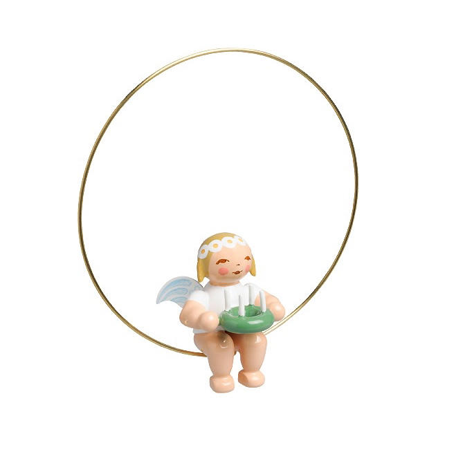 Wendt & Kühn Christbaumengel im Ring, mit Kranz, zum Hängen  