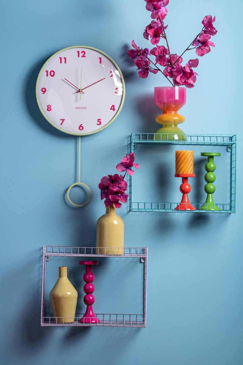 Wall Rack Reja Double Layer,  Turquoise blue, ca.30 x 15 cm  