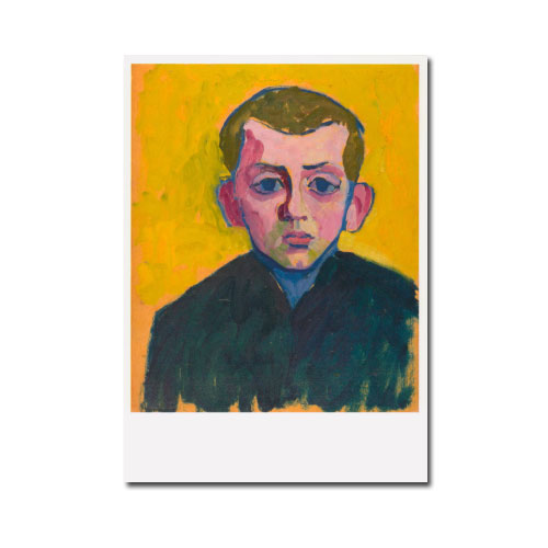 Gabriele Münter Postkarte " Knabenkopf (Willi Blab), 1908"