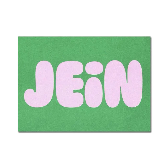 Herr und Frau Rio Postkarte JEIN, Risographie