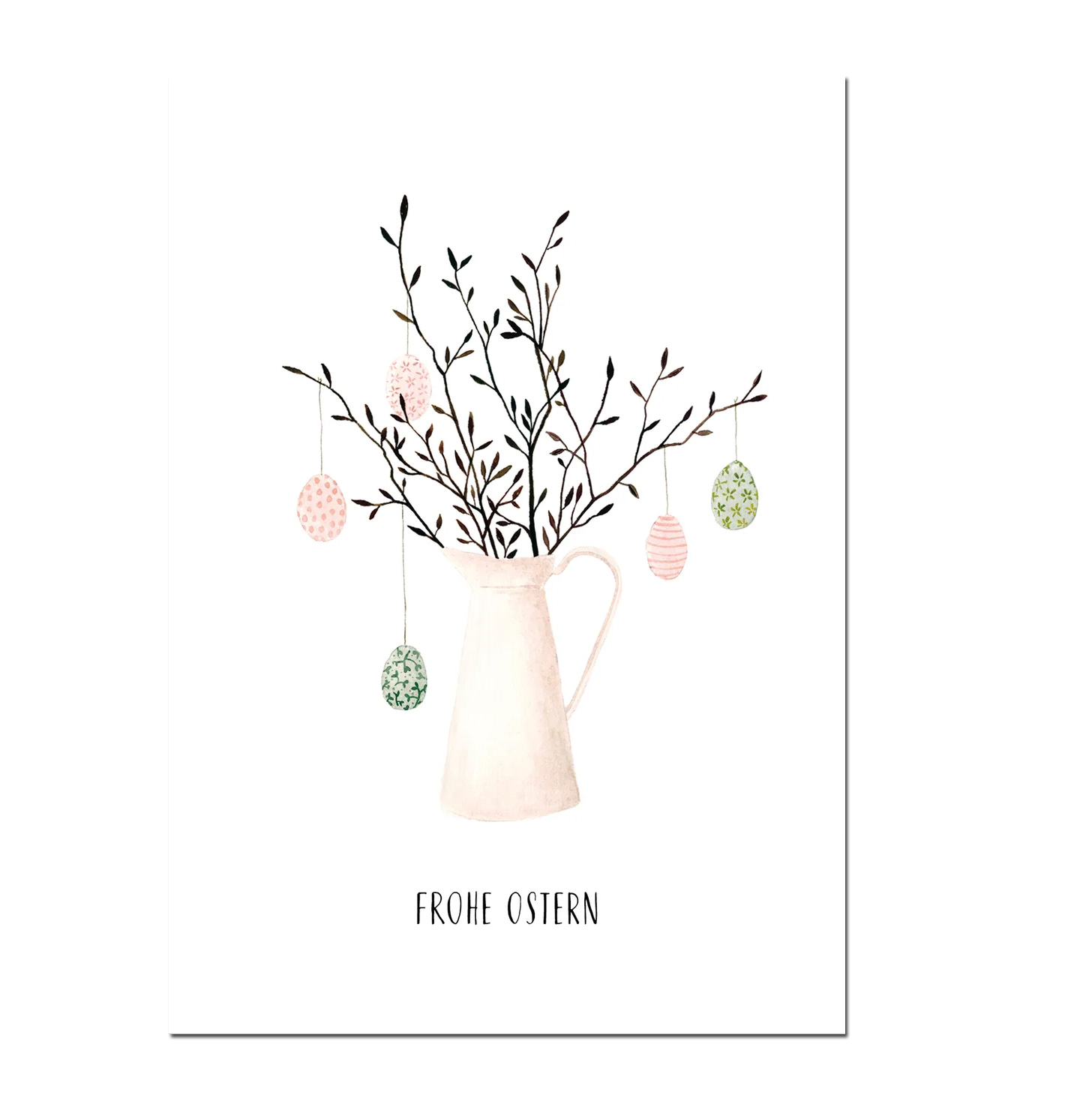 Leo la Douce Klappkarte  " FROHE OSTERN "Ostervase, Ostern   