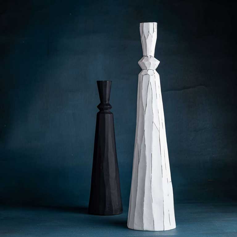 KLATT OBJECTS CALIX L weiß // Vase/Kerzenständer , Höhe ca. 41 cm