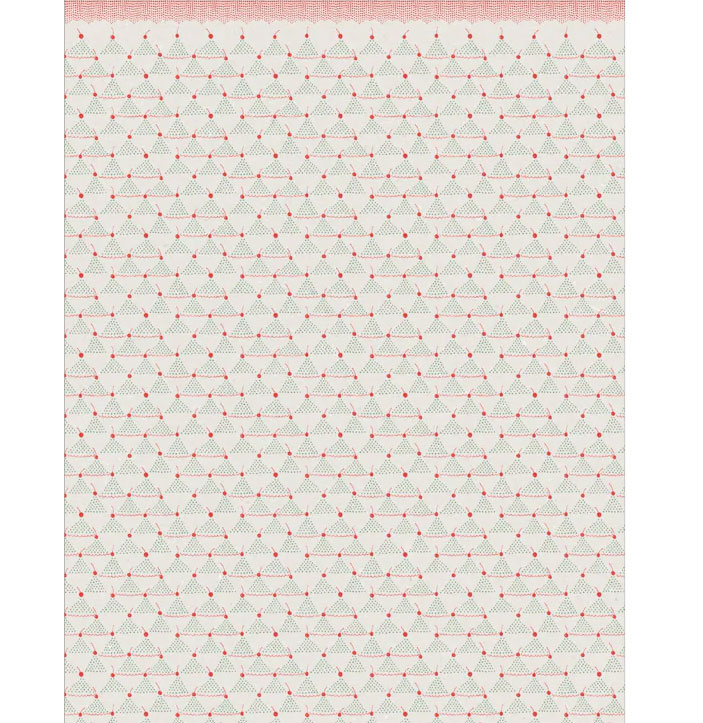 Maileg Geschenkpapier auf der Rolle , 10m x 55 cm breit, Gift wrap, Kirsche Rot- 10 m