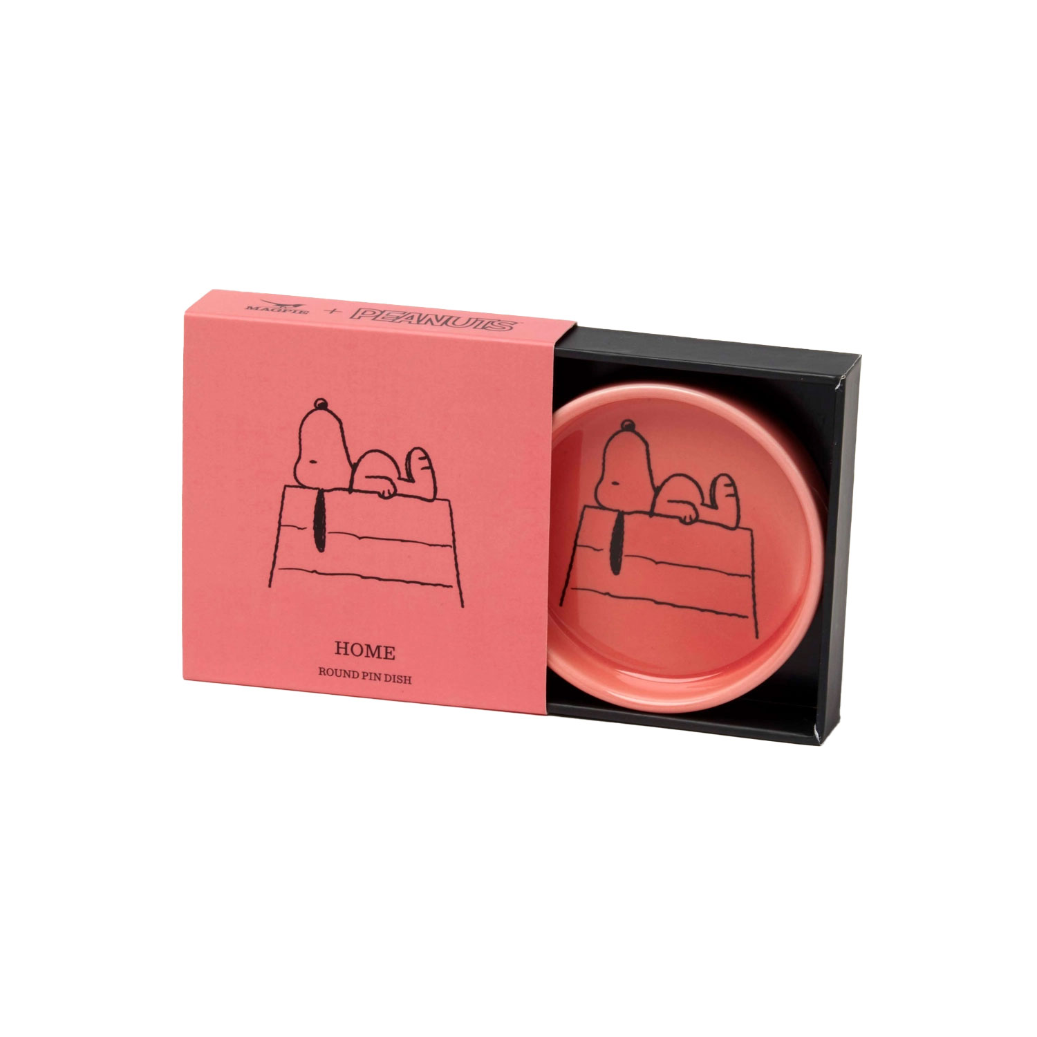 The Peanuts kleine Schale HOME, Snoopy Pin Dish, D. ca.8 cm, rosa