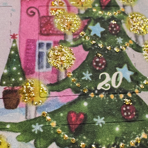 Adventskalender Doppelkarte "Winterlandschaft mit Bergen" 