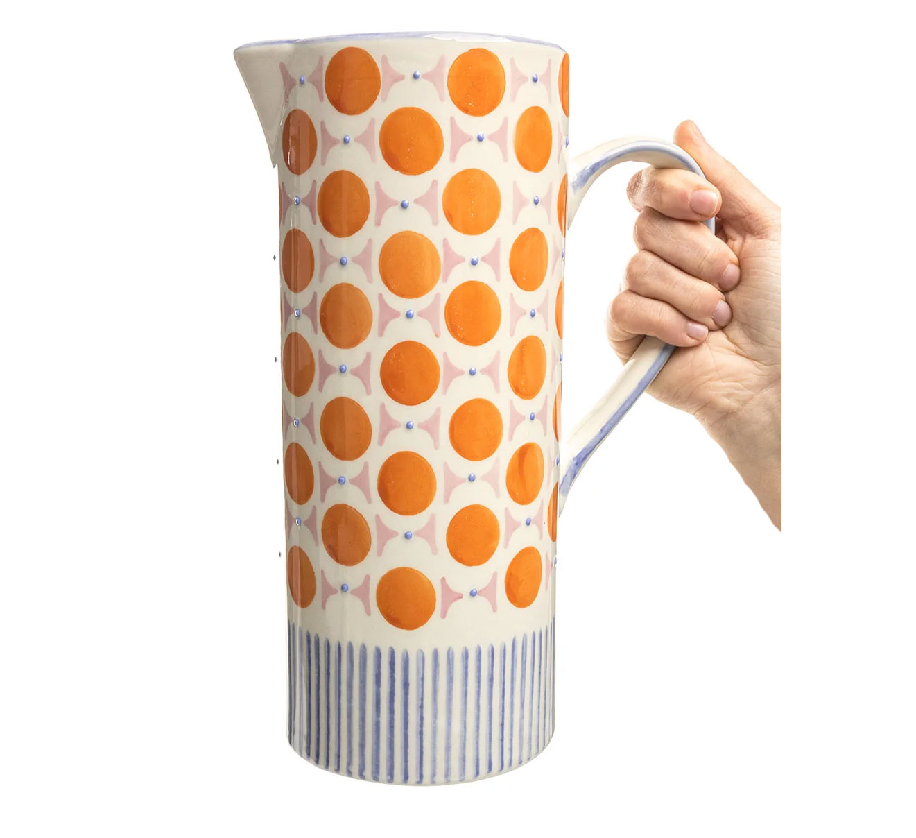 Krug RETROFLORIA – Steinzeug, handgestempelt, Höhe ca. 25,5 cm