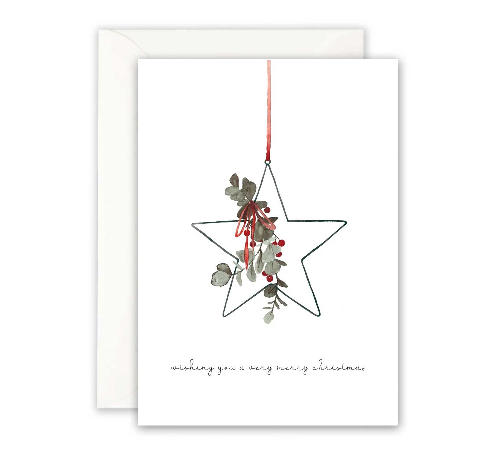 Leo la Douce Postkarte – Weihnachtsstern " Besinnliche Weihnachten"