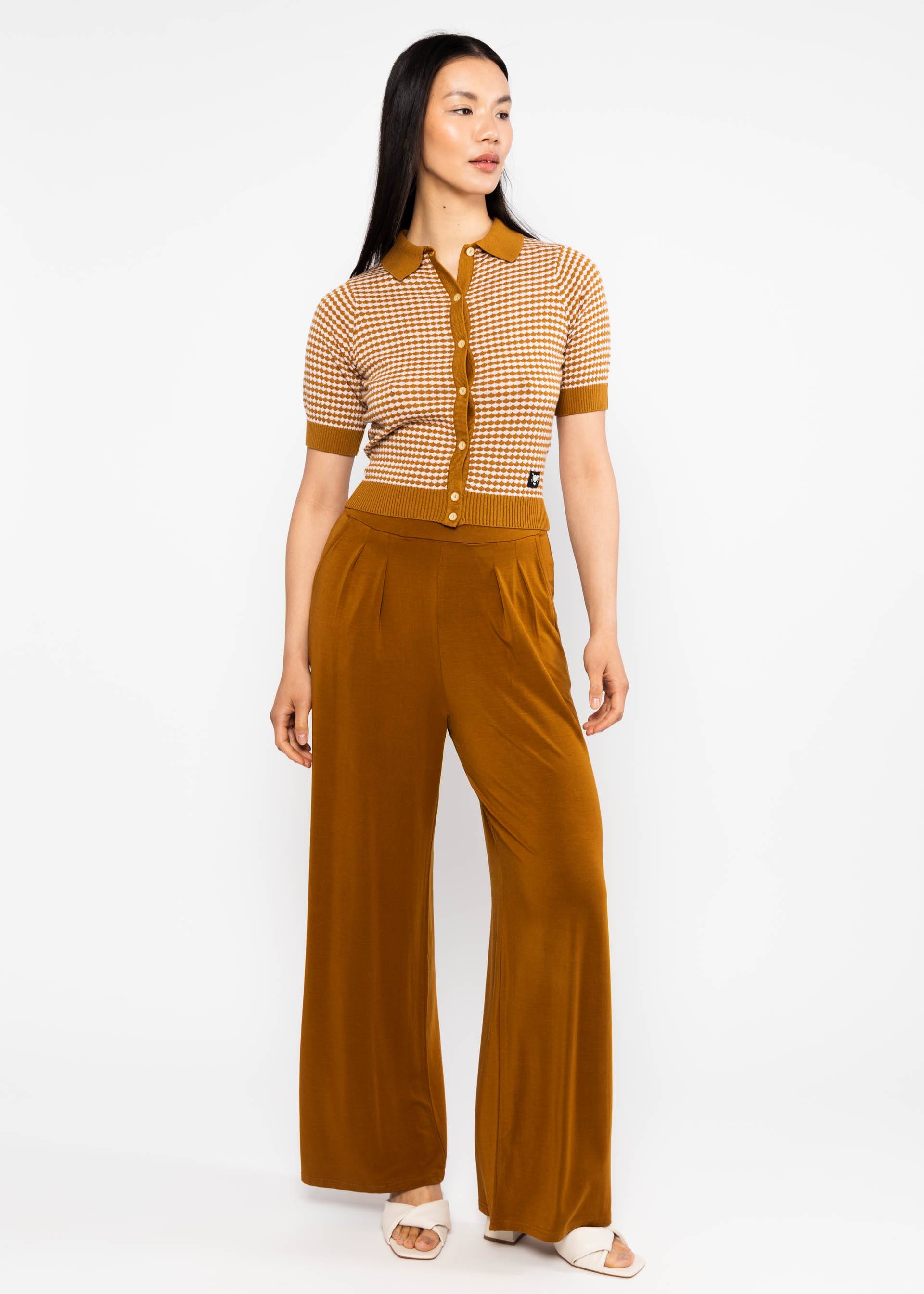 Blutsgeschwister Strickoberteil Petite Poloette - mixed dots rose brown