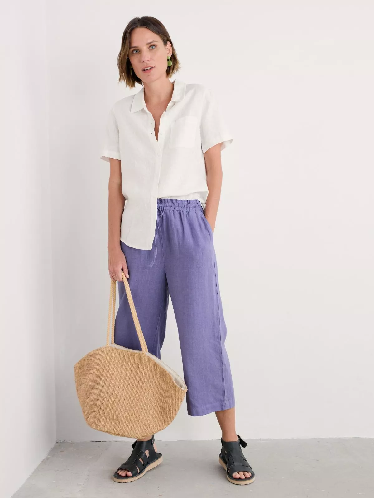 SEASALT CORNWALL Leinenhemd Drydock Shirt-Chalk