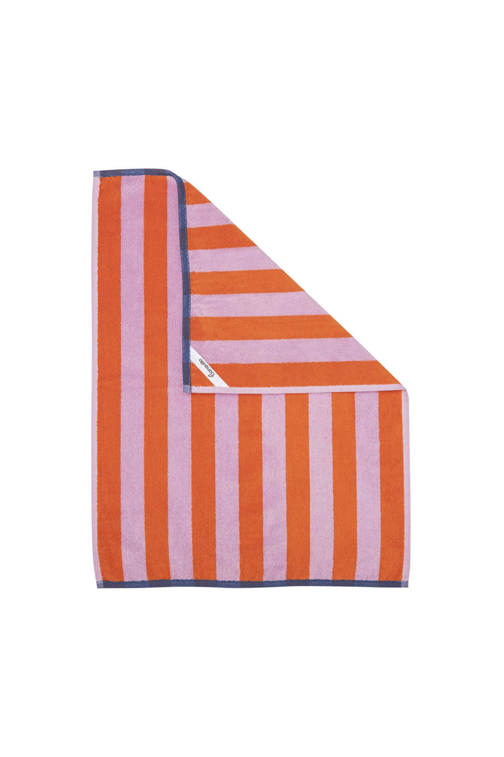 Frottee Geschirrtuch STRIPES Rosa/Orange, GOTS Organic 