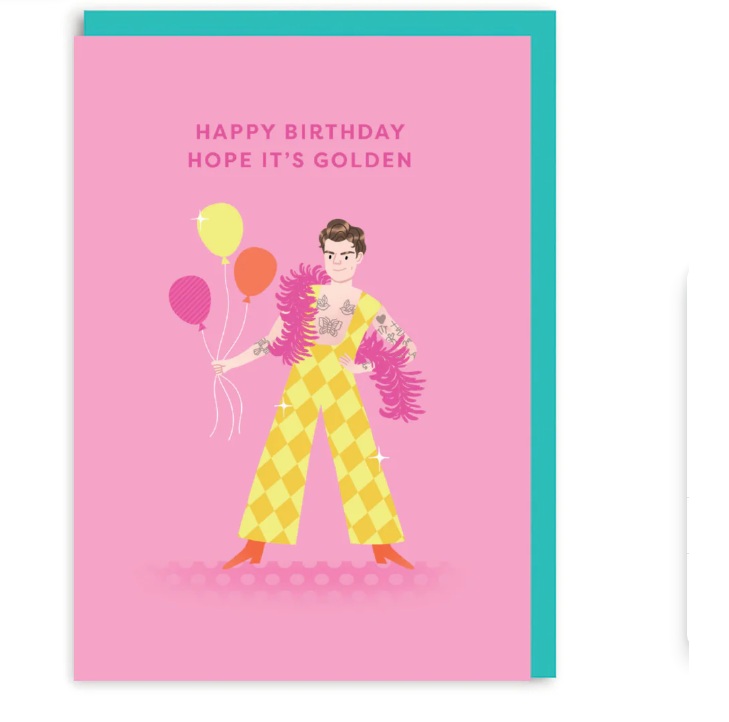 OH DEER Grußkarte ICONS Harry Styles Golden Birthday Card , Geburtstag   